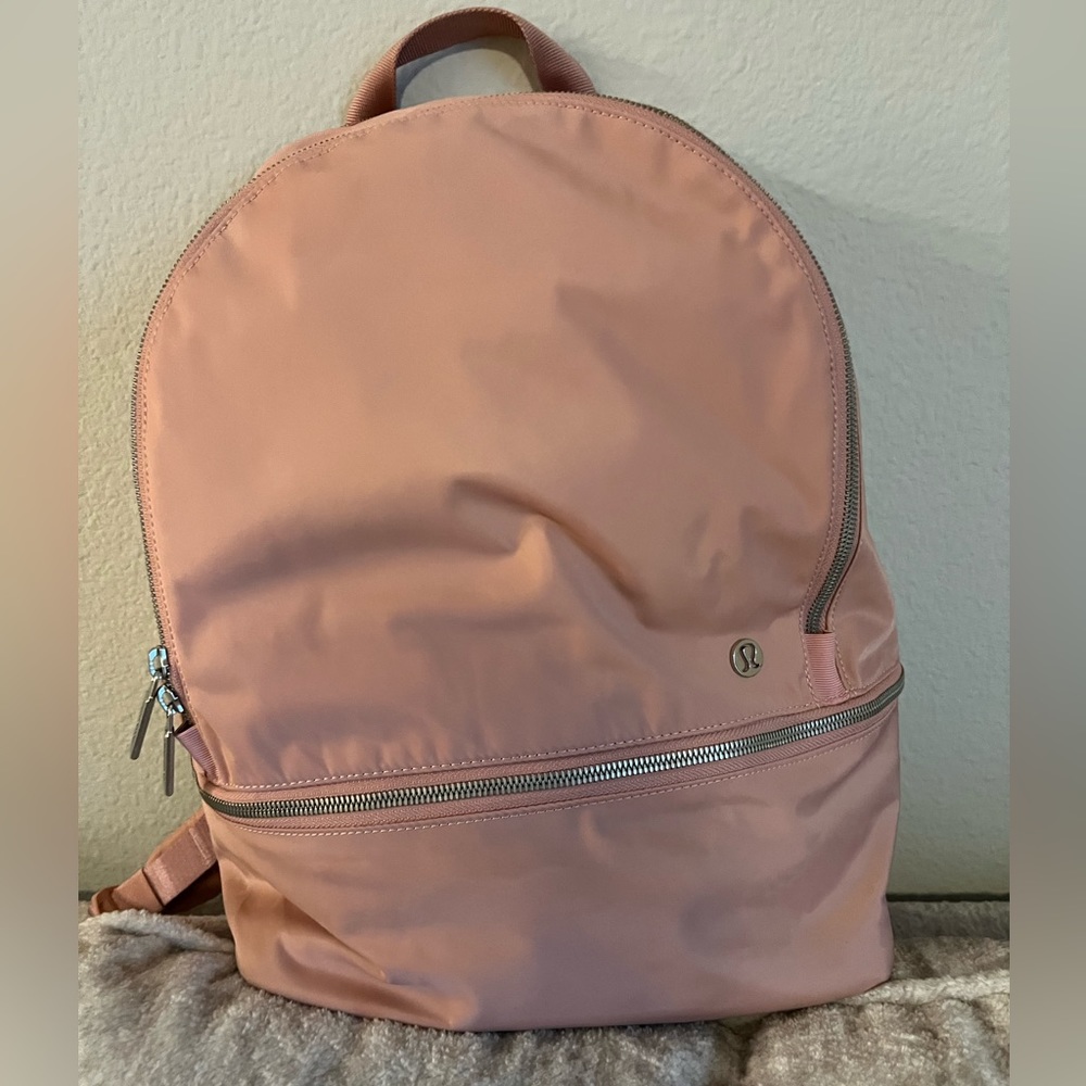 Lululemon Adventure blush pink like new travel, gym back pack with pockets